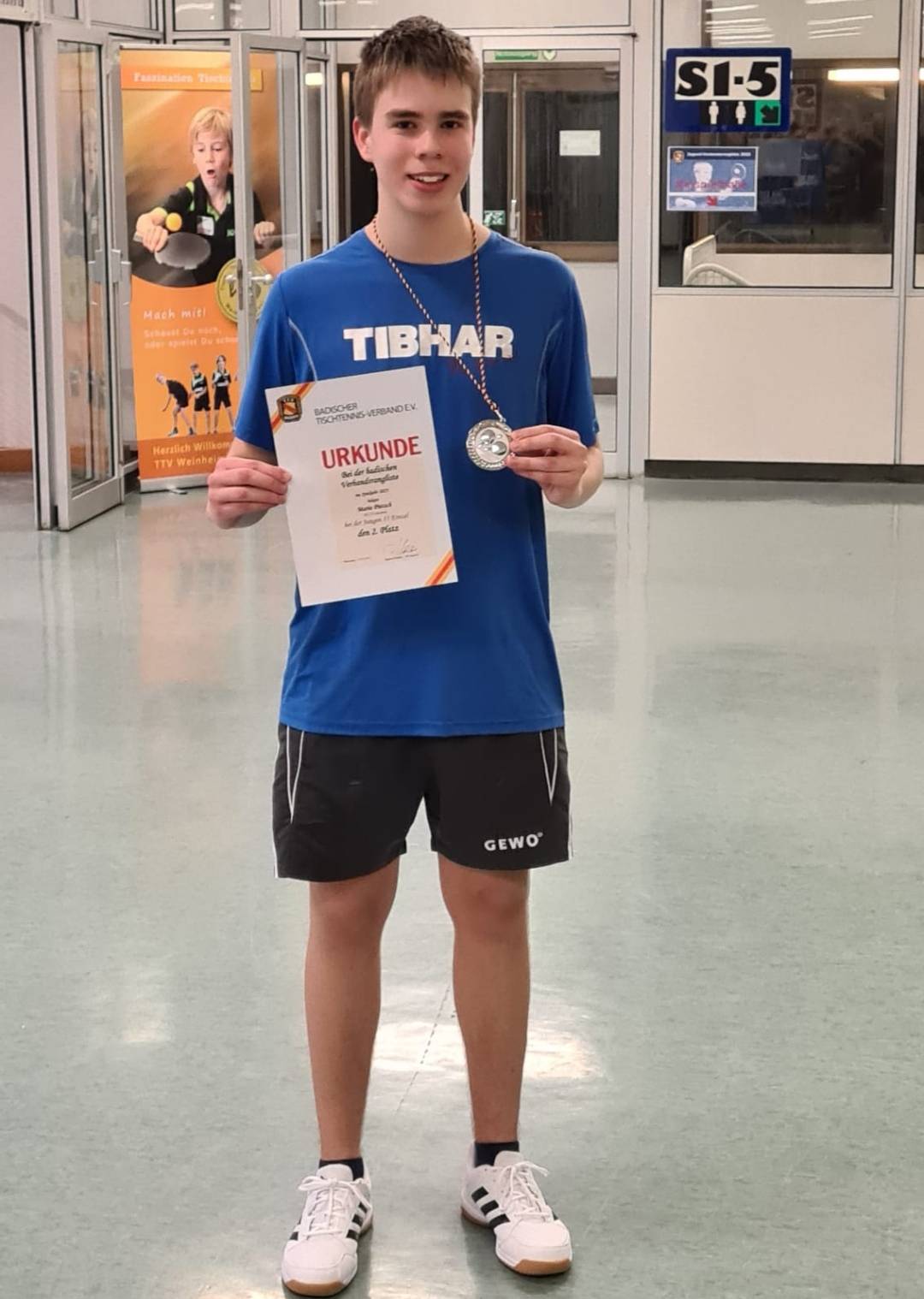 Mario mit dem 2. Platz der badischen Verbandsrangliste